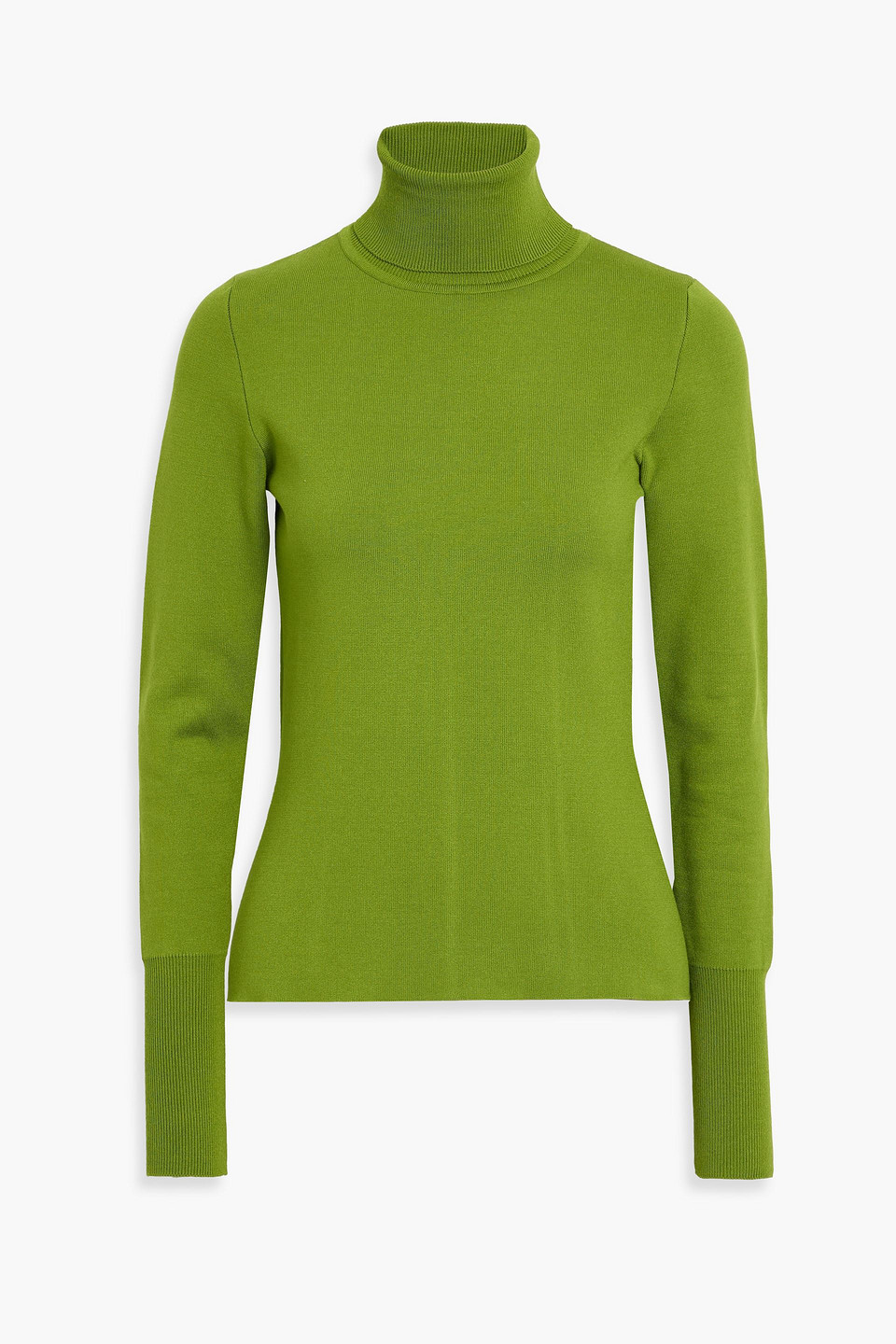 Safiyaa Giulia Stretch-knit Turtleneck Sweater In Green