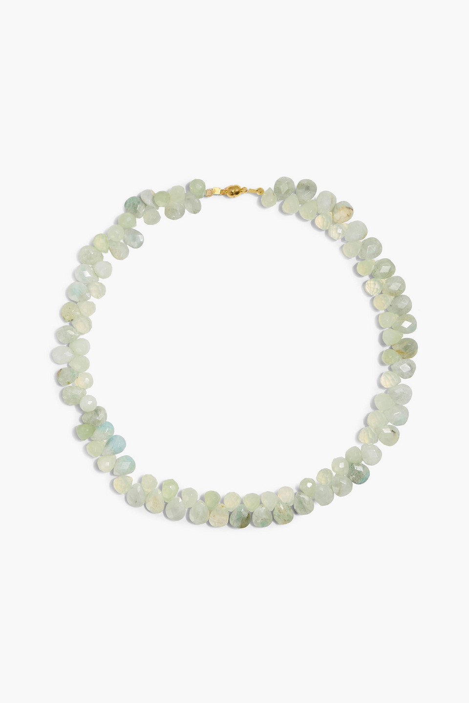 Jennifer Behr Bernadette Gold-tone Green Amethyst Necklace