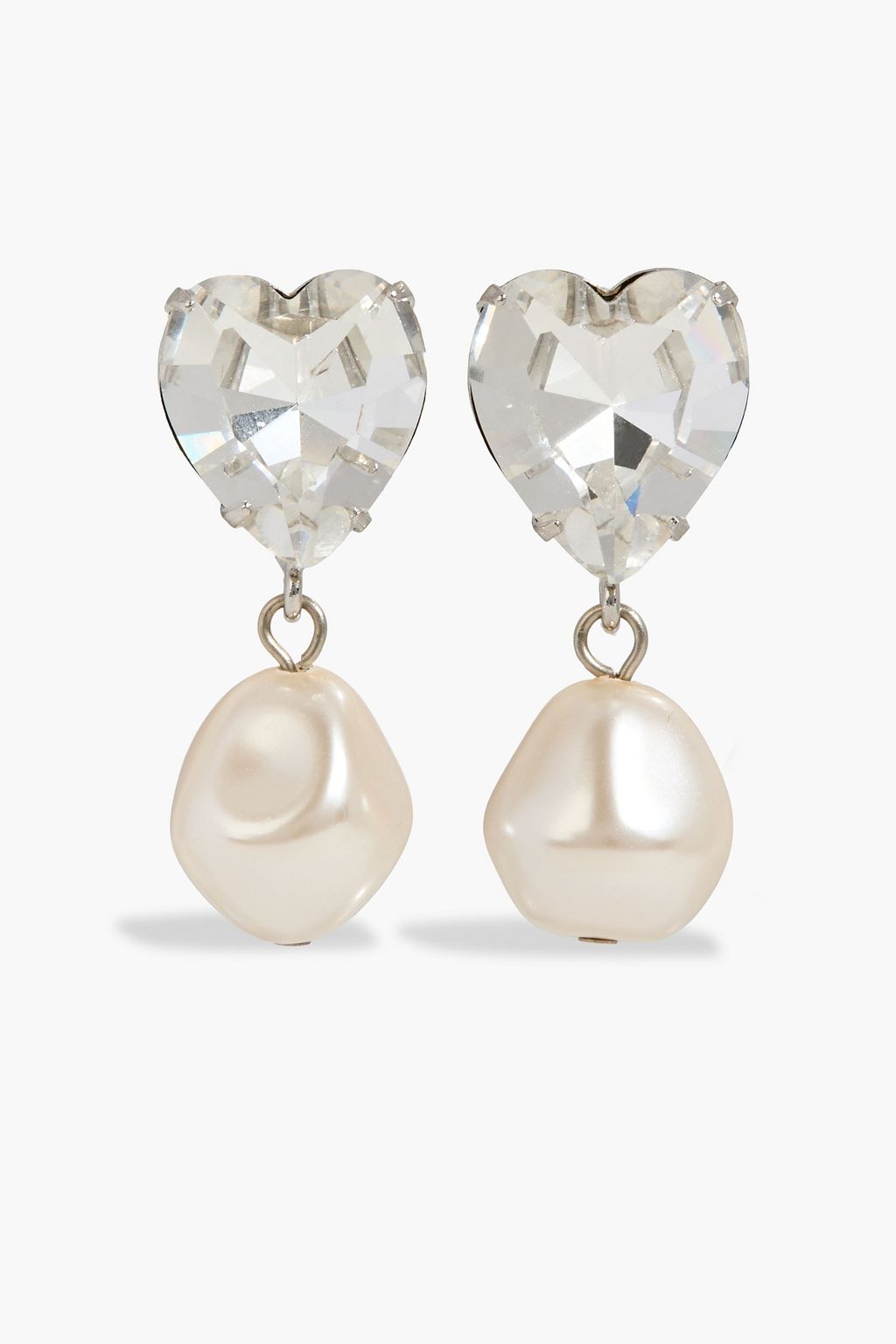 JENNIFER BEHR Brennan silver-tone, crystal and faux pearl earrings