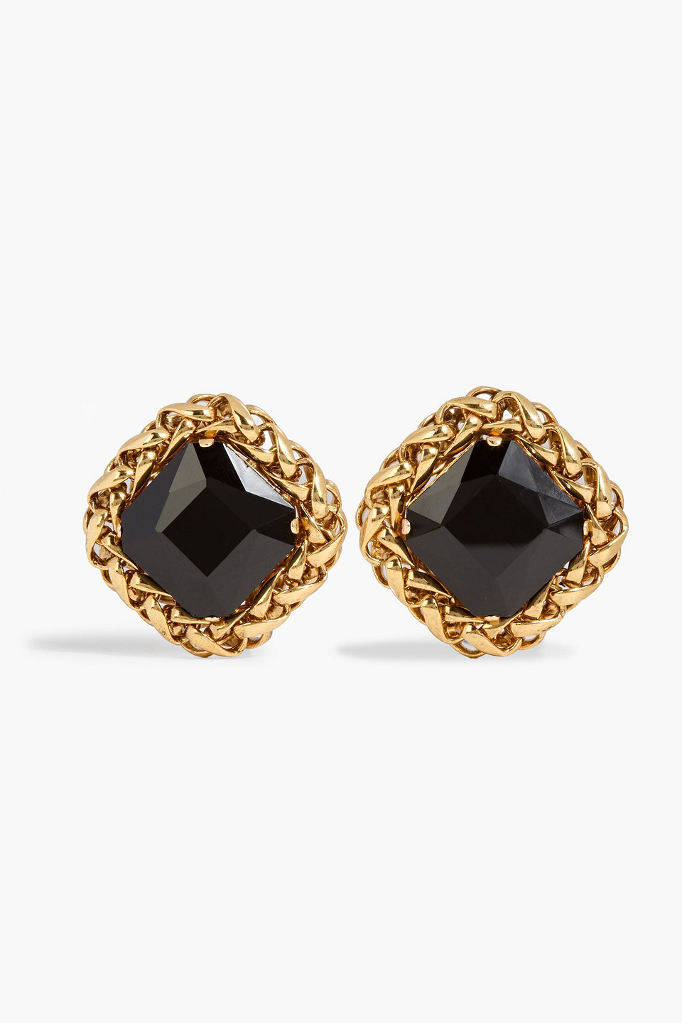 Jennifer Behr Belle Gold-tone Crystal Earrings