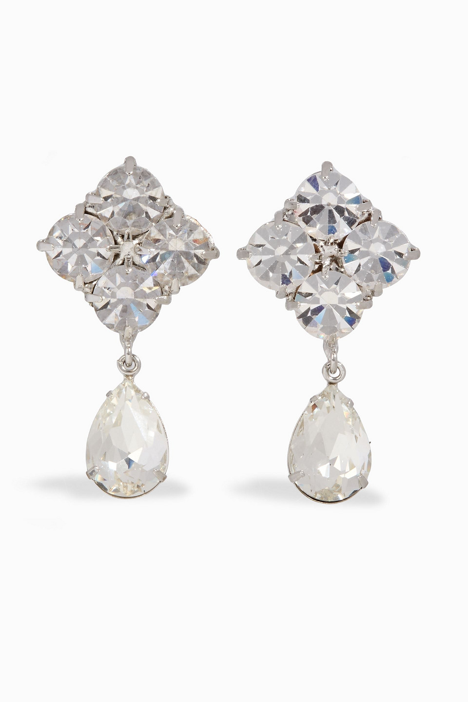Jennifer Behr Morgana Silver-tone Crystal Earrings