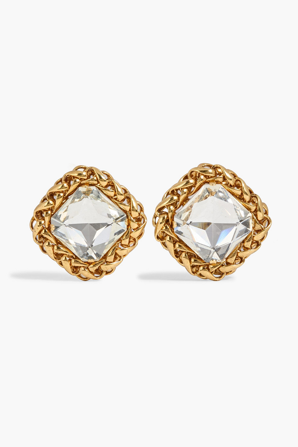Jennifer Behr Belle Gold-tone Crystal Earrings