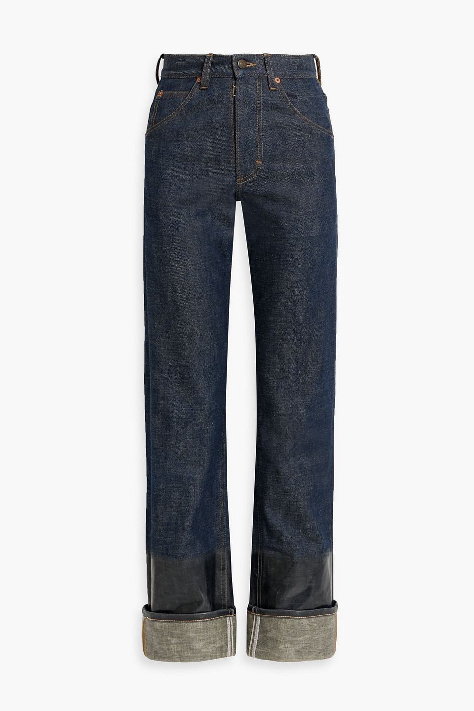 maison margiela - high-rise straight-leg jeans - blue - 26