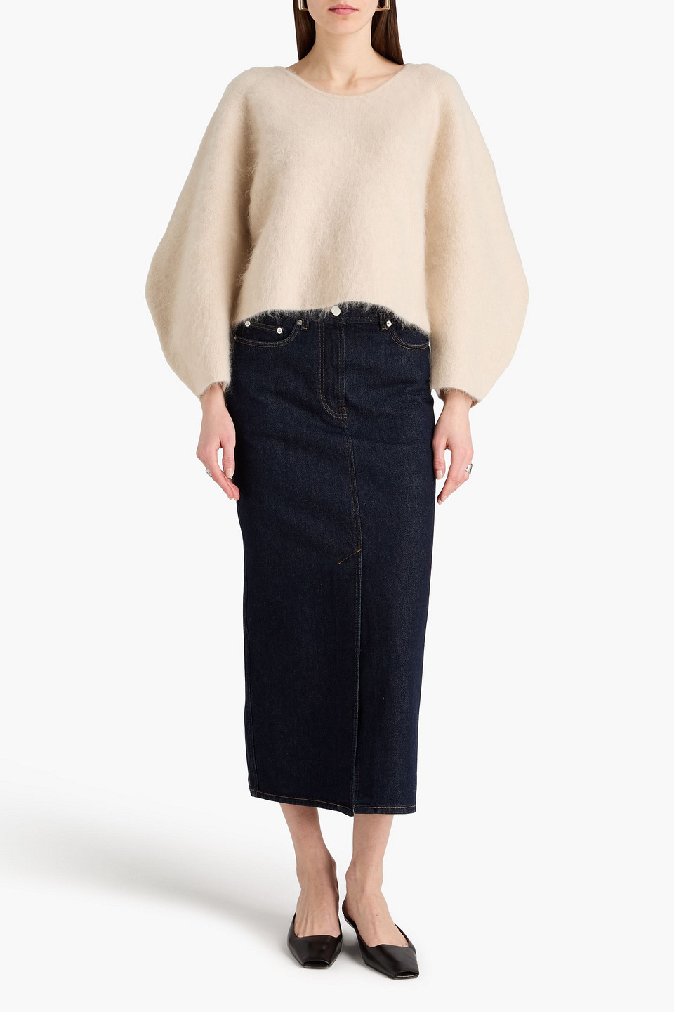  By Malene Birger - Pullover „milea“ Aus Einer Gebürsteten Wollmischung - Weiß - Xxs 