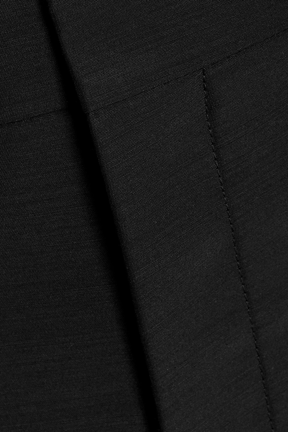 Bite Studios Credo Wool And Silk-blend Crepe Bootcut Pants In Black