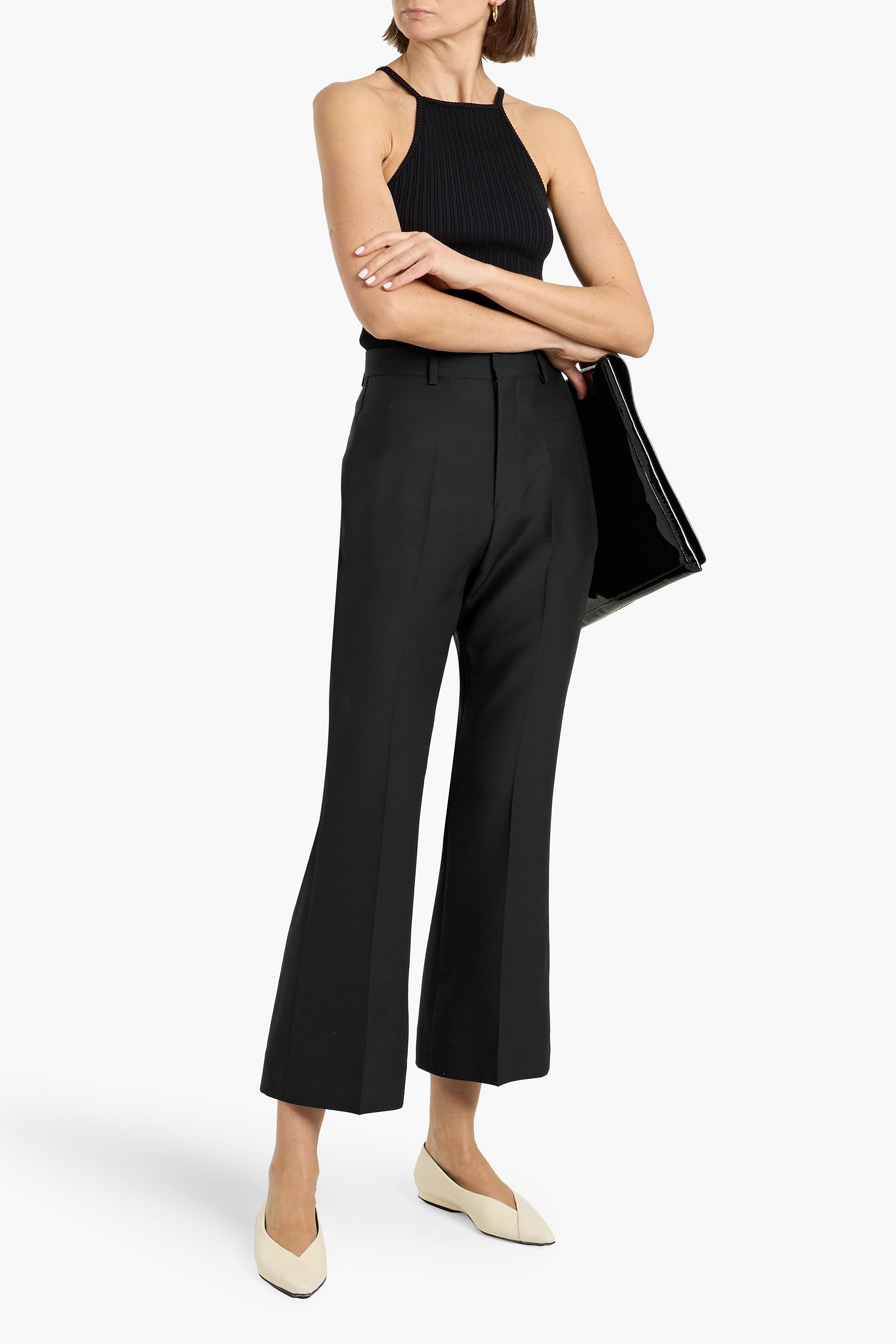 BITE STUDIOS Credo wool and silk-blend crepe bootcut pants