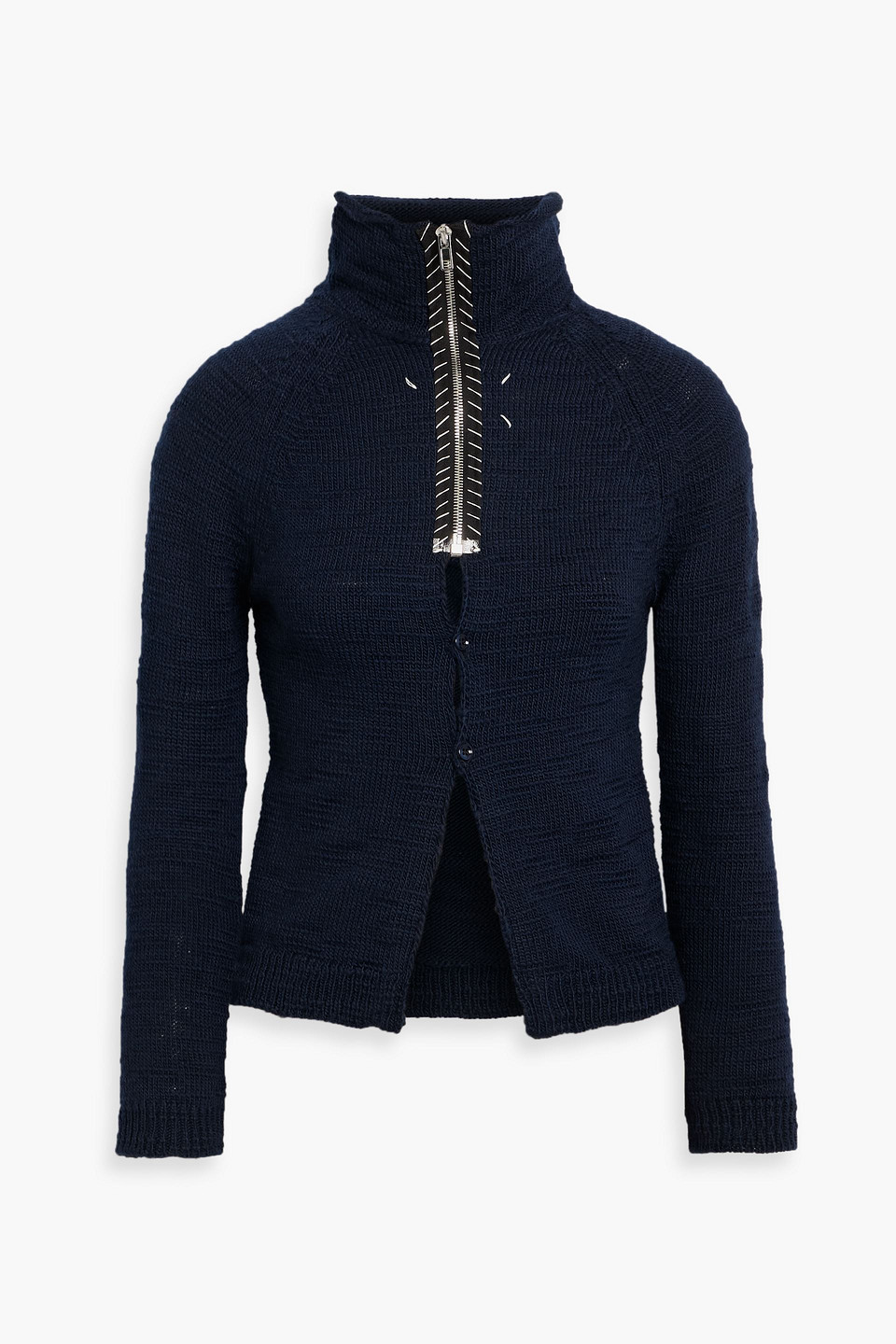 maison margiela - wool cardigan - blue - s