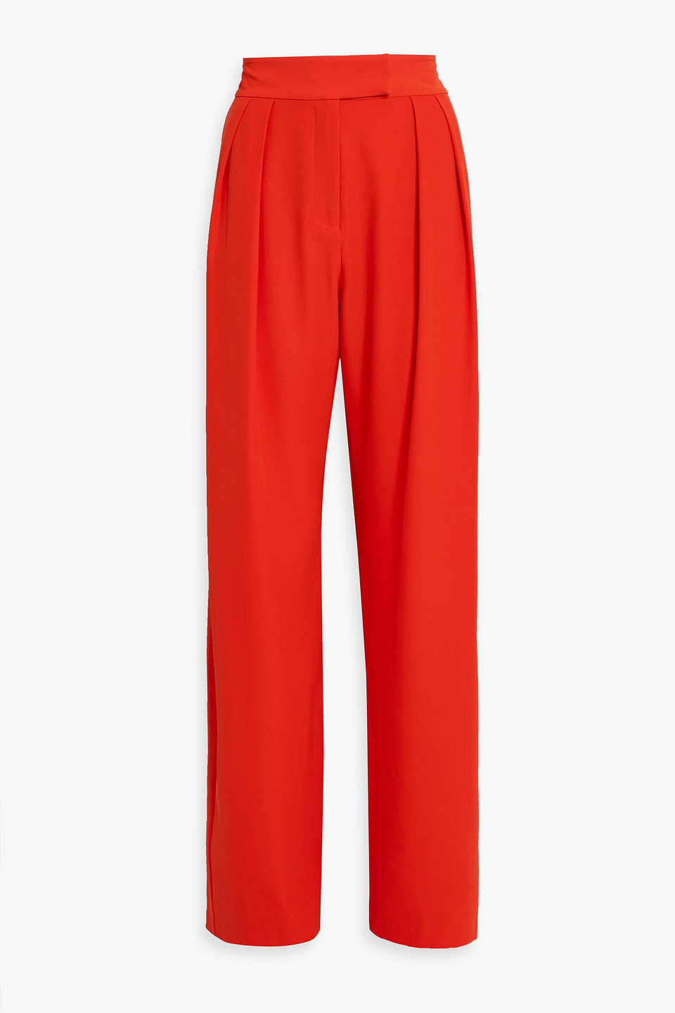 The Sei Pleated Crepe Wide-leg Pants In Red