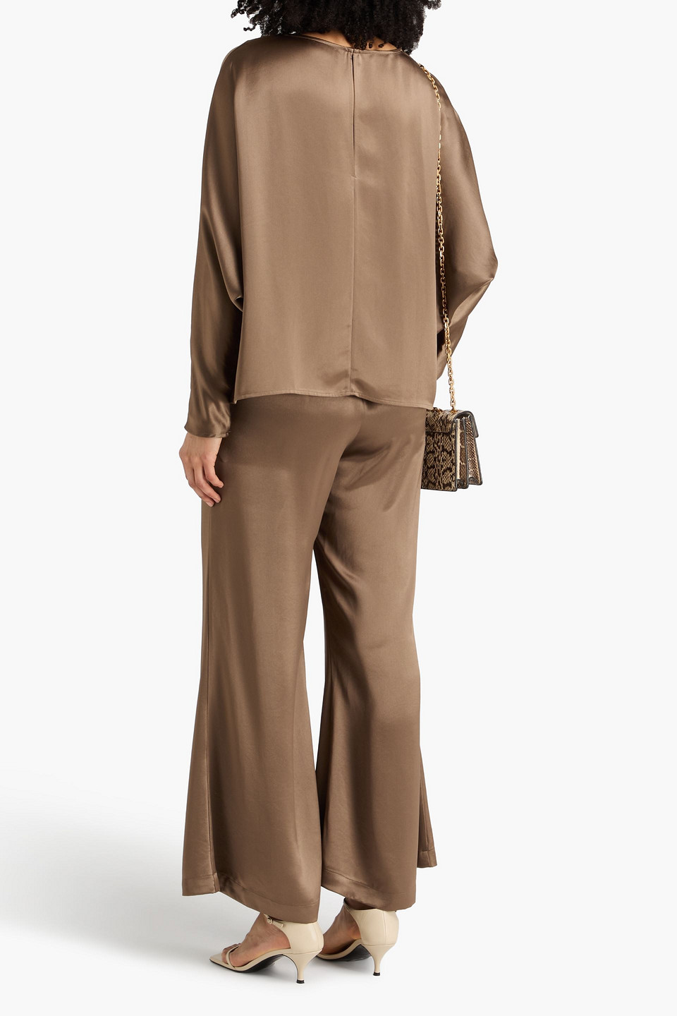  By Malene Birger - Lucee Satin-crepe Flared Pants - Neutral - De 32 