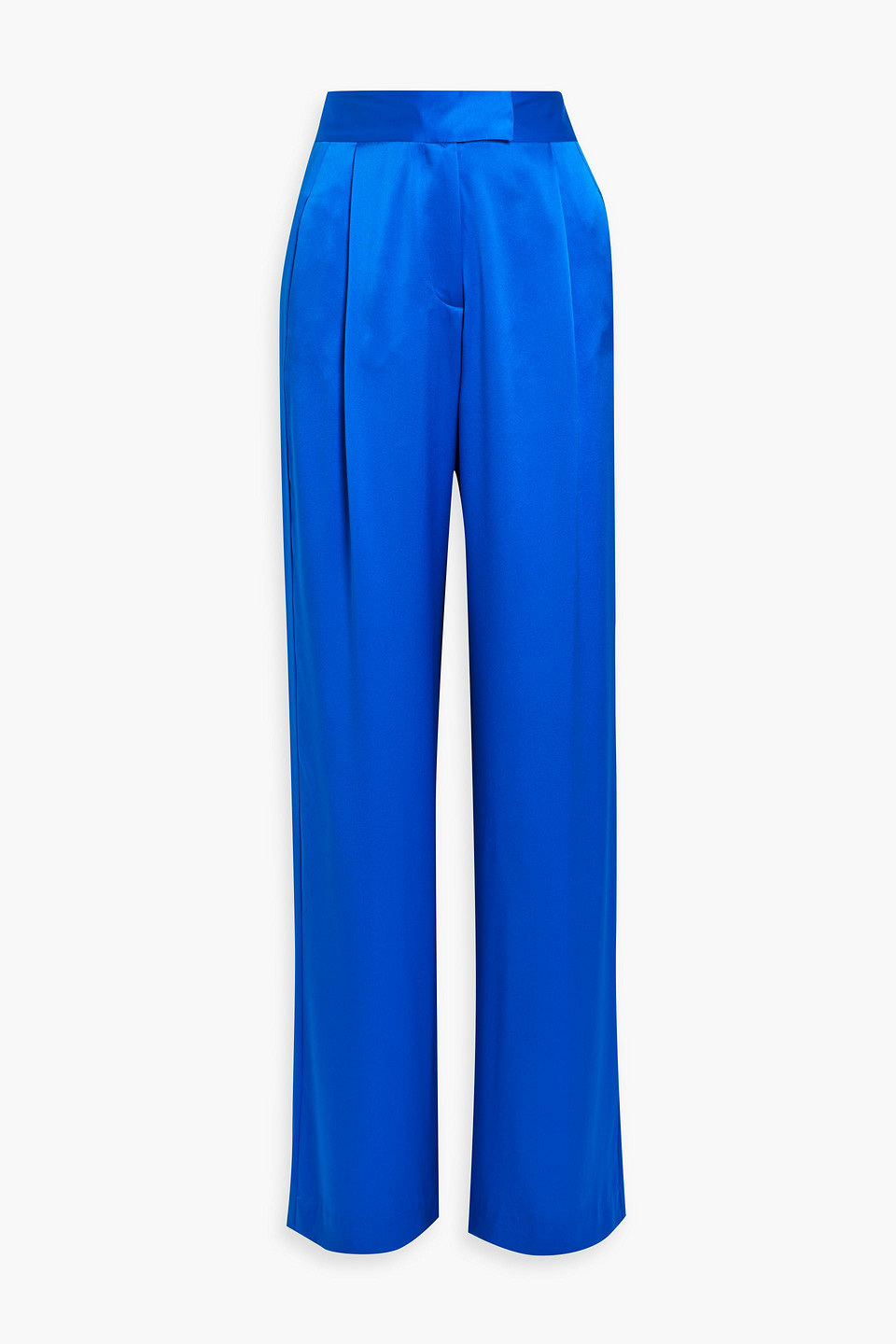 The Sei Silk-satin Wide-leg Pants In Blue