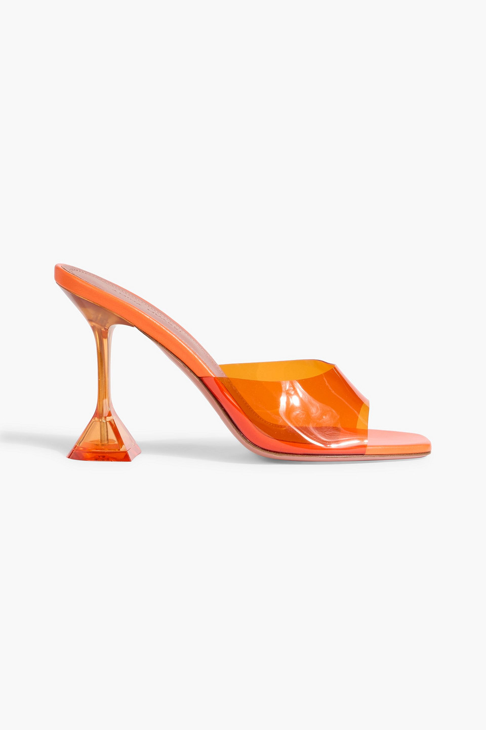 Amina Muaddi Lupita 95 Pvc Mules In Orange