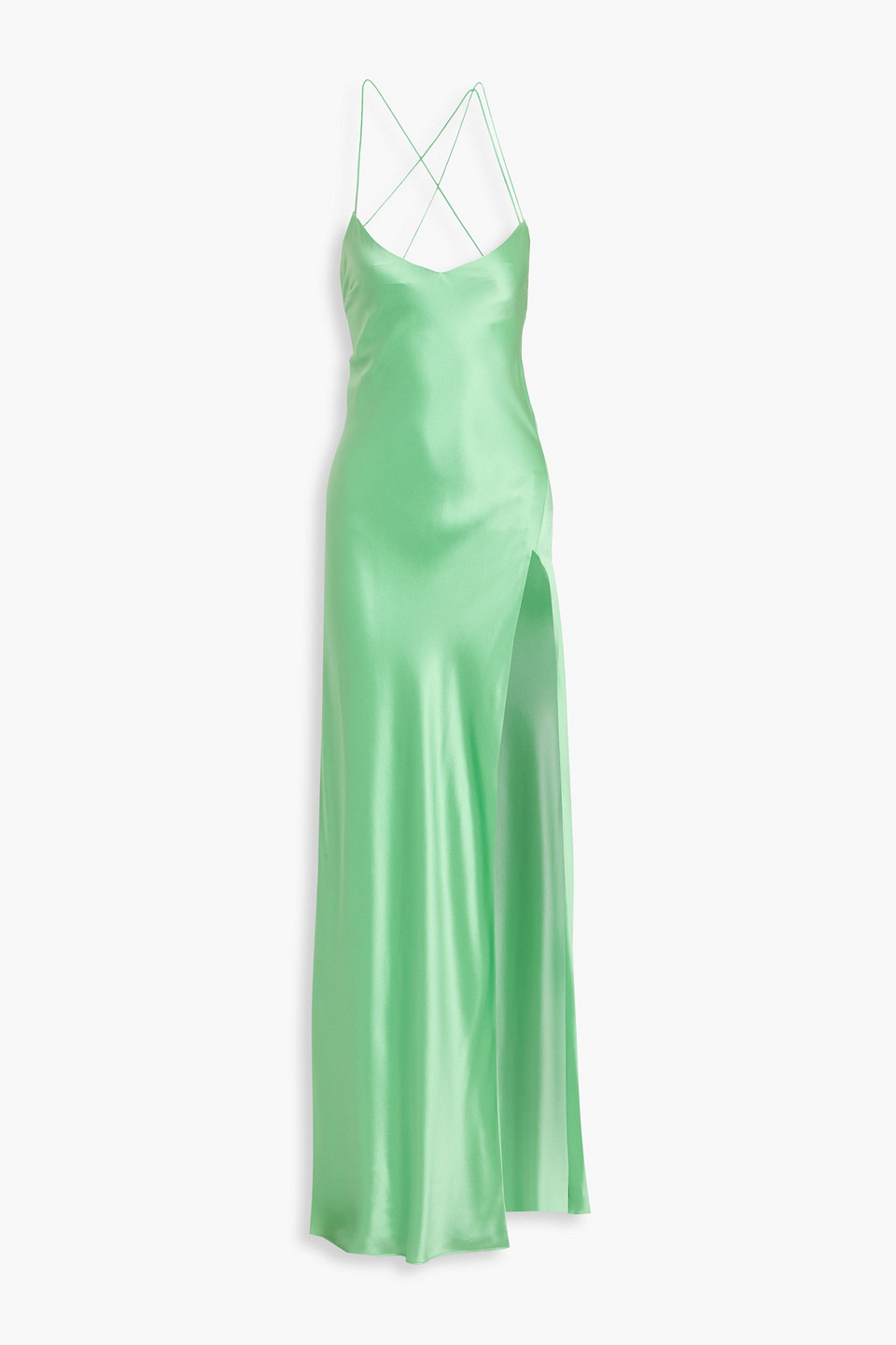 The Sei Silk-satin Gown In Green