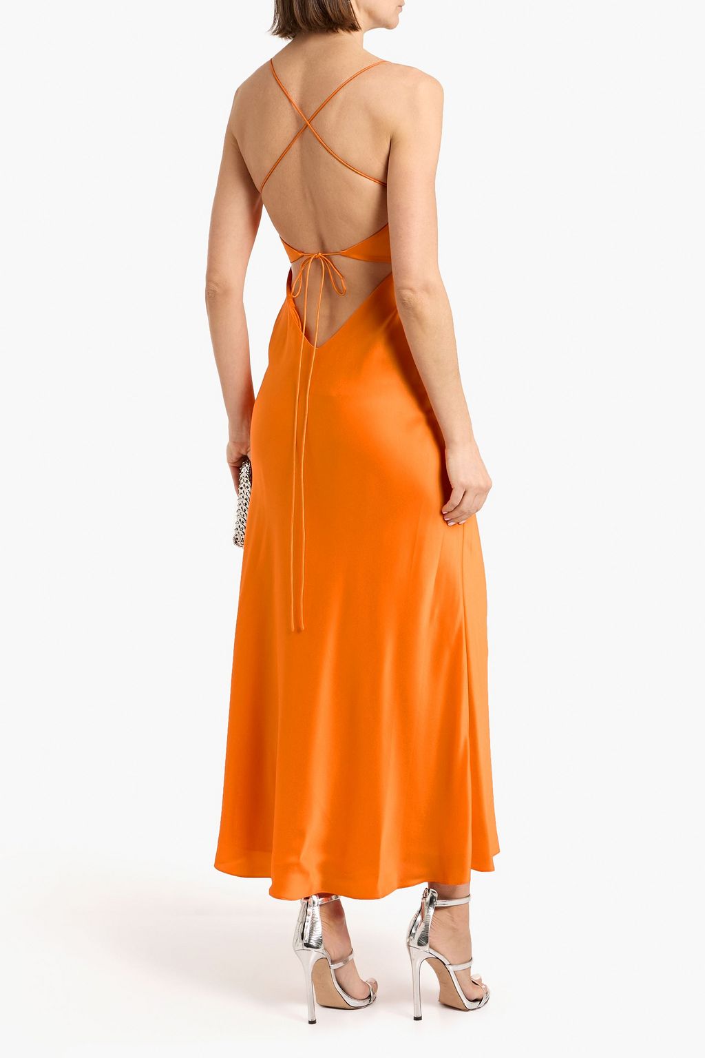 THE SEI Twisted cutout silk-satin maxi dress | THE OUTNET