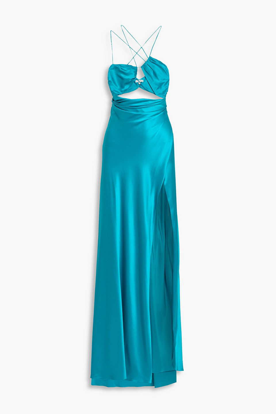 The Sei Cutout Silk-satin Gown In Blue