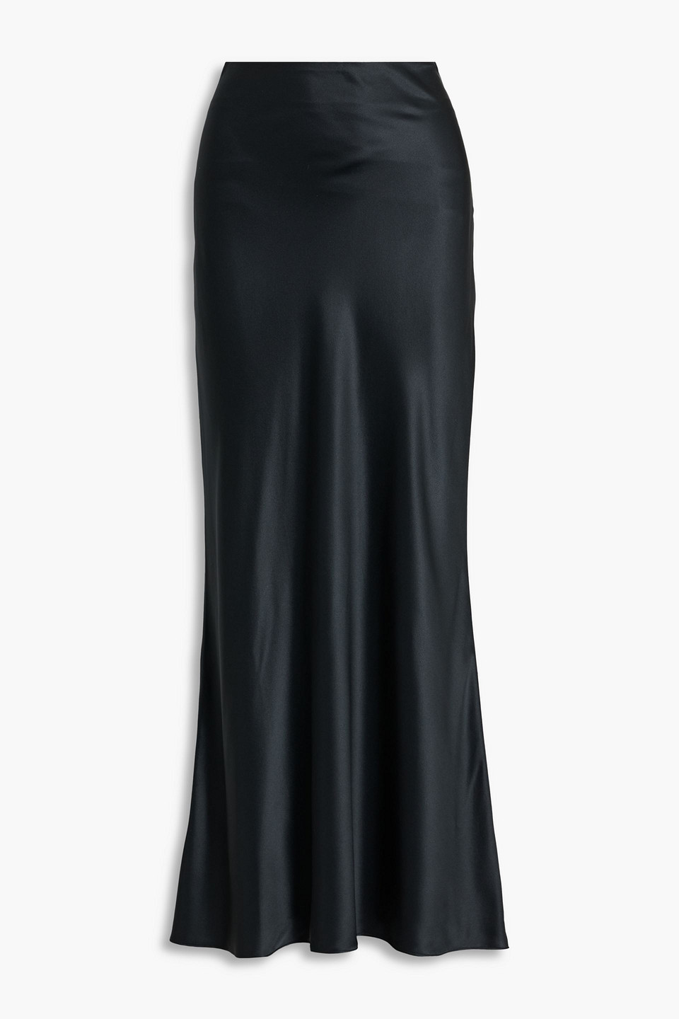 The Sei Silk-satin Maxi Skirt In Black