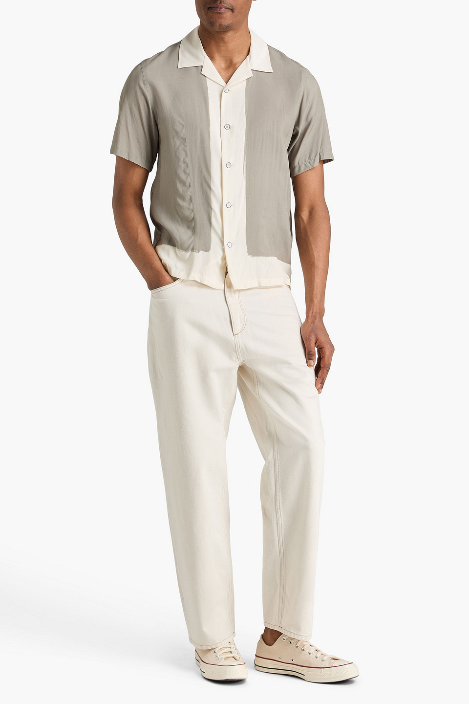  Rag & Bone - Zweifarbiges Hemd Aus Crêpe De Chine - Neutral - S 