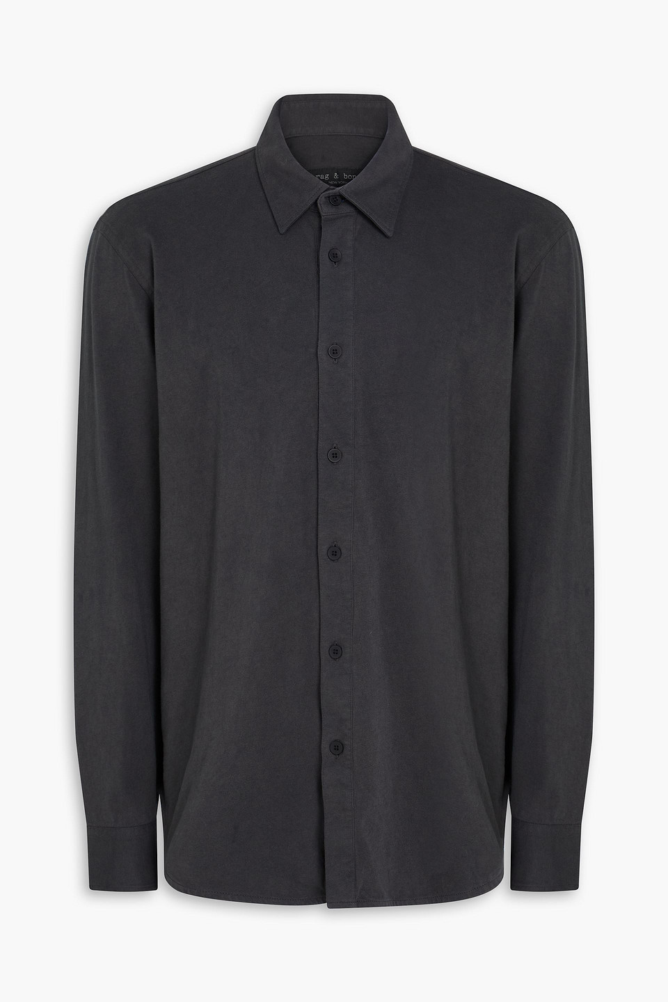 rag & bone - tomas cotton-jersey shirt - gray - s