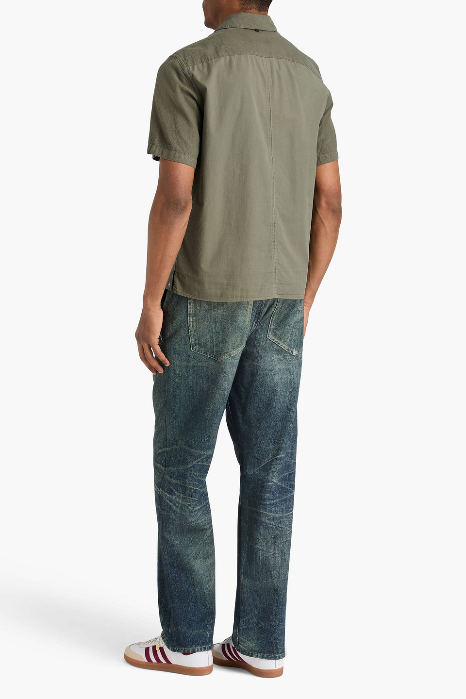  Rag & Bone - Hemd „dalton“ Aus Twill Aus Einer Baumwoll-lyocellmischung In Patchwork-optik - Grün - S 