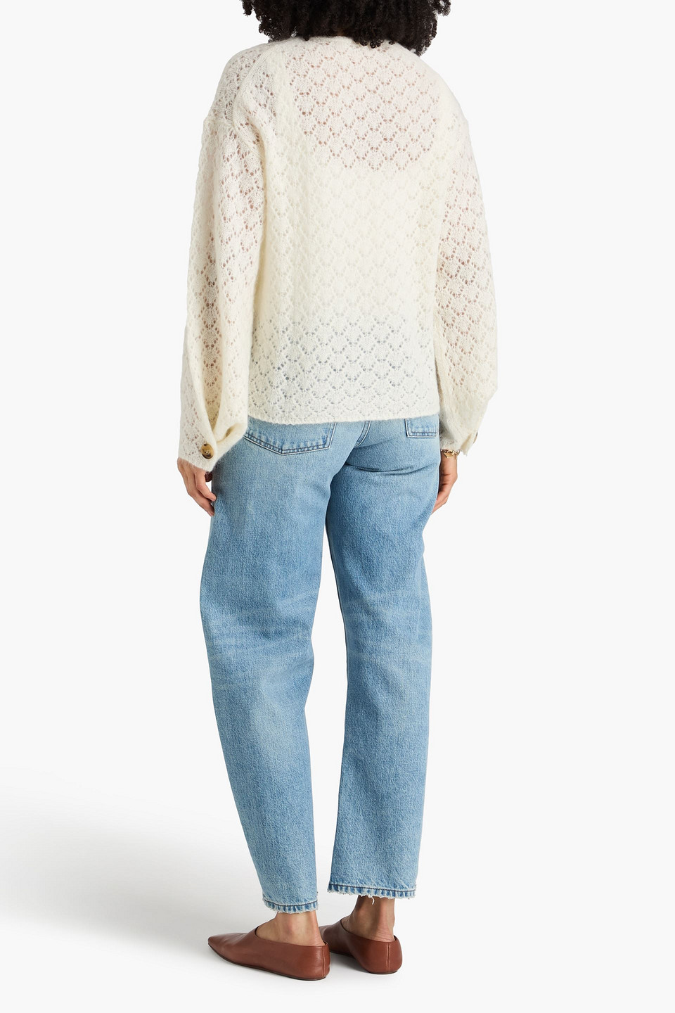  By Malene Birger - Pullover „cimone“ Aus Einer Wollmischung In Pointelle-strick - Weiß - S 