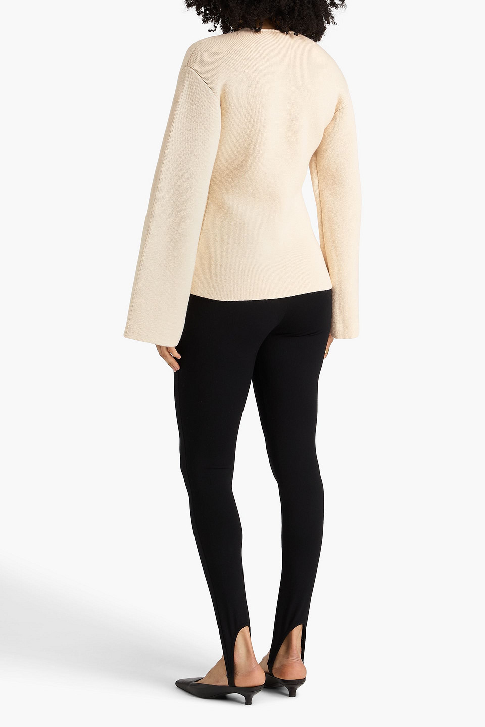  By Malene Birger - Doppelreihiger Cardigan „tinley“ Aus Einer Wollmischung Mit Schößchen - Weiß - Xs 