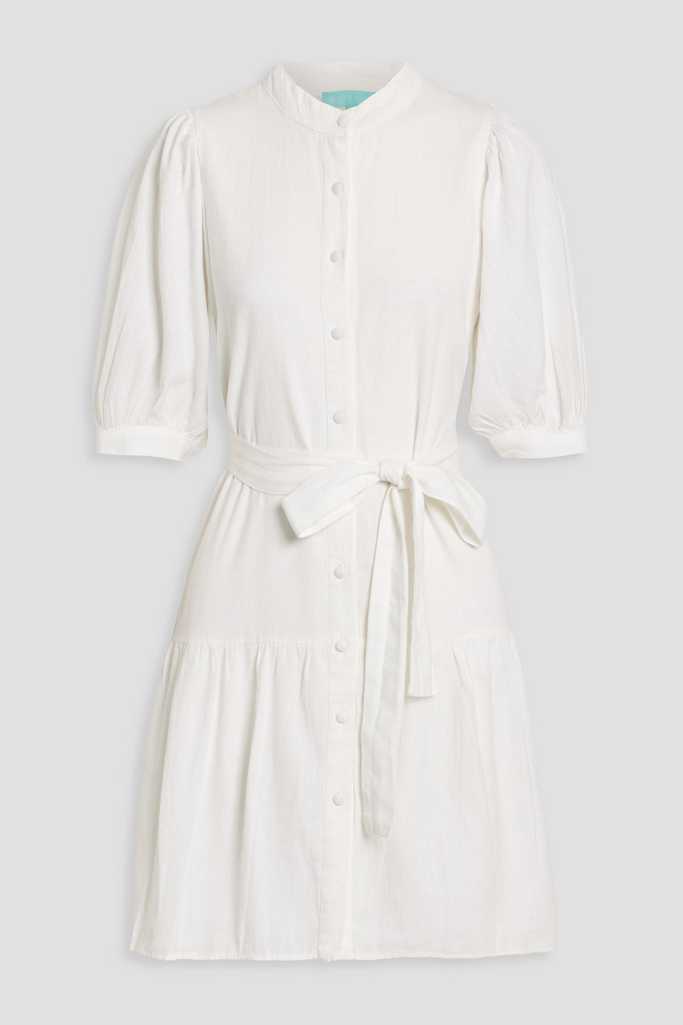 Melissa Odabash Kinly Cotton And Linen-blend Mini Dress In Red