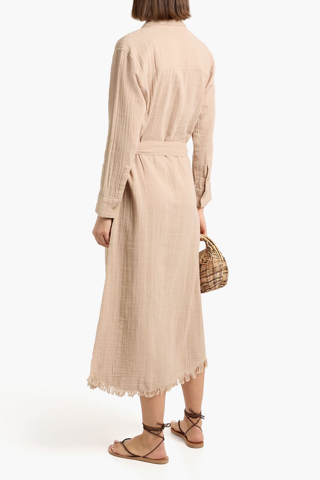 Melissa Odabash Margot frayed cotton-gauze maxi dress - Women - Sand Dresses - M Melissa Odabash Margot frayed cotton-gauze maxi dress - Women - Sand Dresses - M
