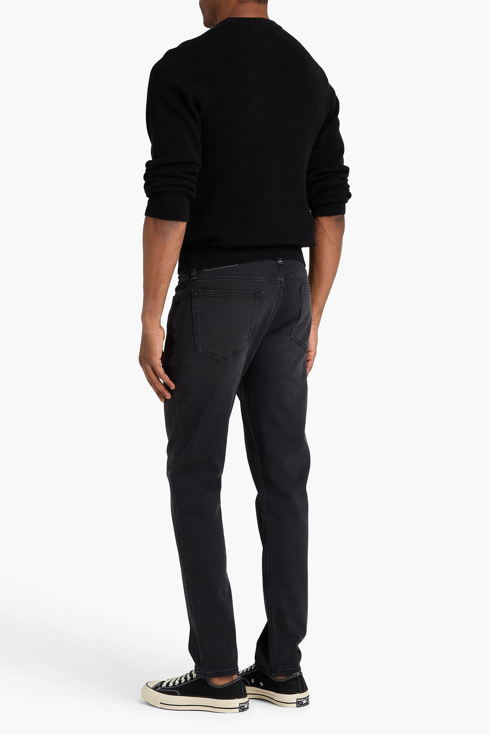  Rag & Bone - Gerippter Pullover „curtis“ Aus Baumwolle - Schwarz - S 
