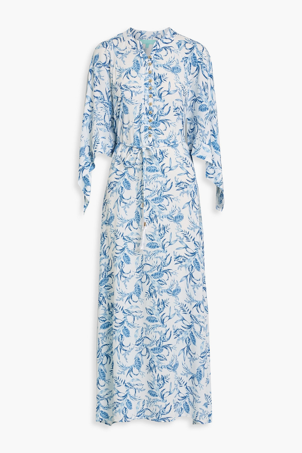 Melissa Odabash Edith Printed Voile Kaftan In Blue