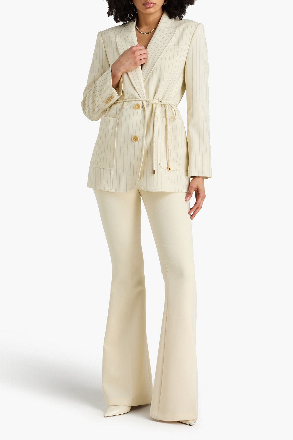  Zimmermann - Pinstriped Wool-blend Blazer - White - 1 