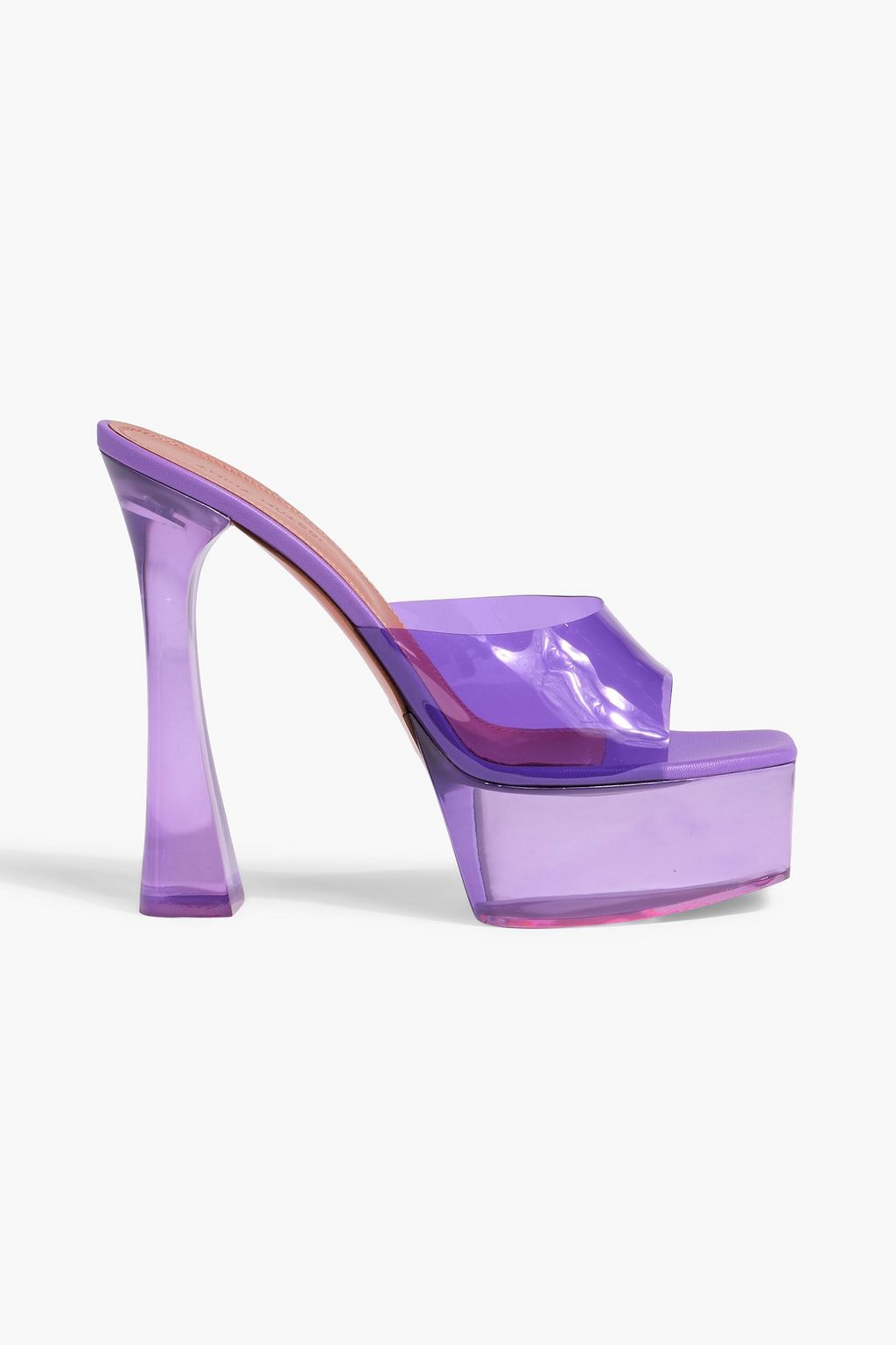 AMINA MUADDI Dalida 140 PVC platform mules | THE OUTNET
