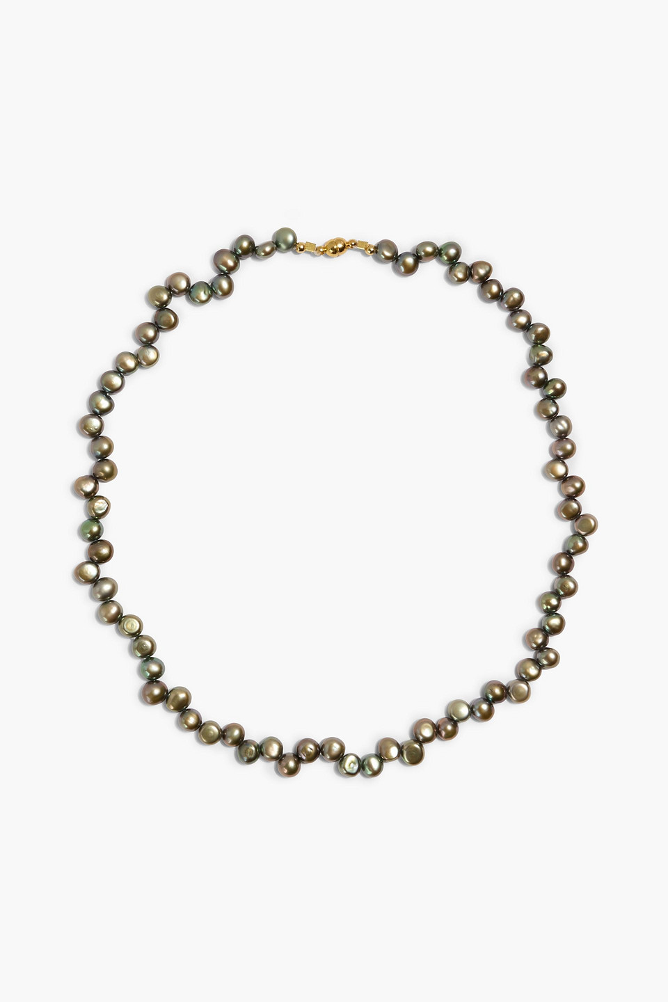 Jennifer Behr Josefina 18-karat Gold-plated Freshwater Pearl Necklace In Green