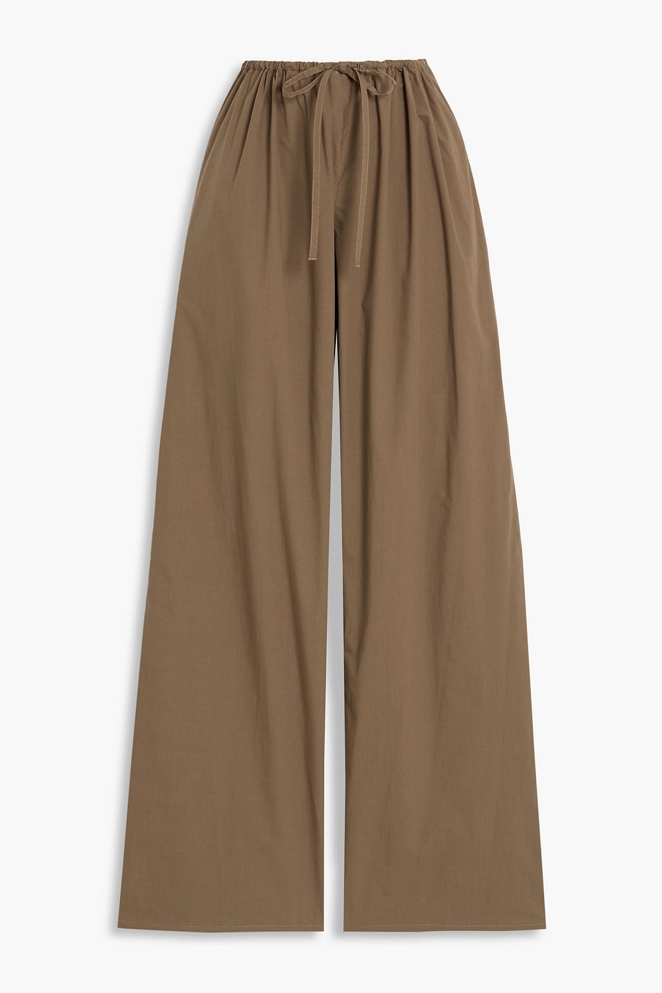 Matteau Cotton-poplin Straight-leg Pants In Brown