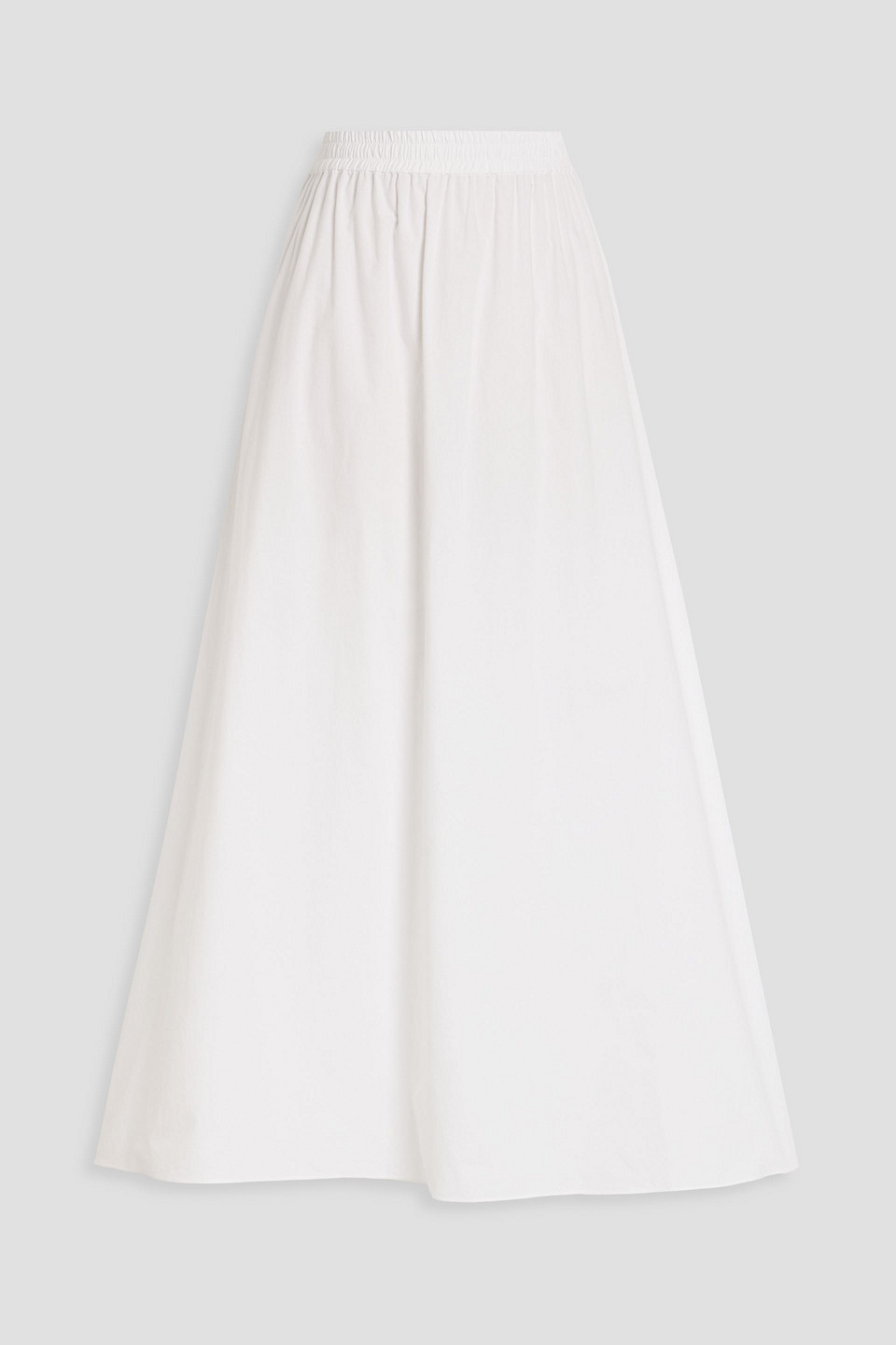 Matteau Cotton-poplin Midi Skirt In White
