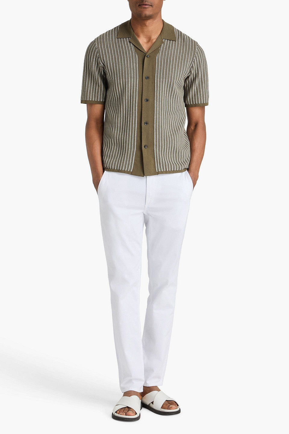  Rag & Bone - Hemd Aus Baumwolle Mit Streifen - Grün - S 