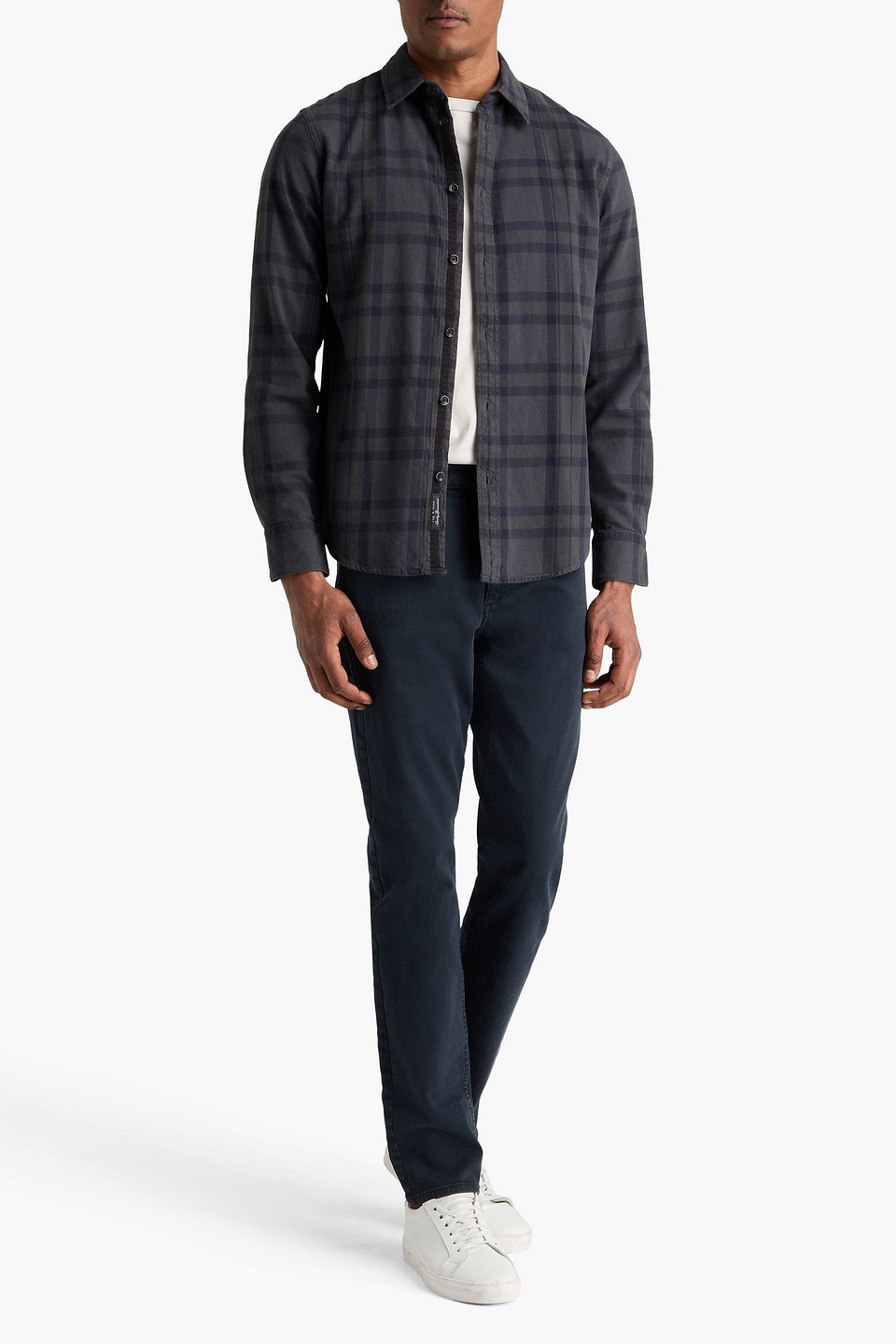  Rag & Bone - Hemd Aus Baumwollflanell Mit Karomuster - Grau - S 