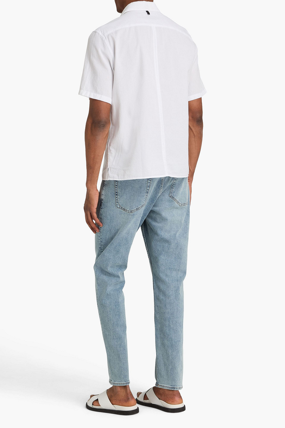  Rag & Bone - Hemd „dalton“ Aus Twill Aus Einer Baumwoll-lyocellmischung In Patchwork-optik - Weiß - S 