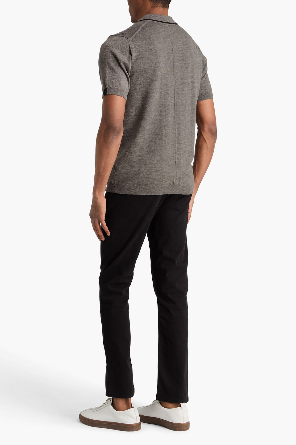  Rag & Bone - Poloshirt „crawford“ Aus Einer Woll-kaschmirmischung - Neutral - M 