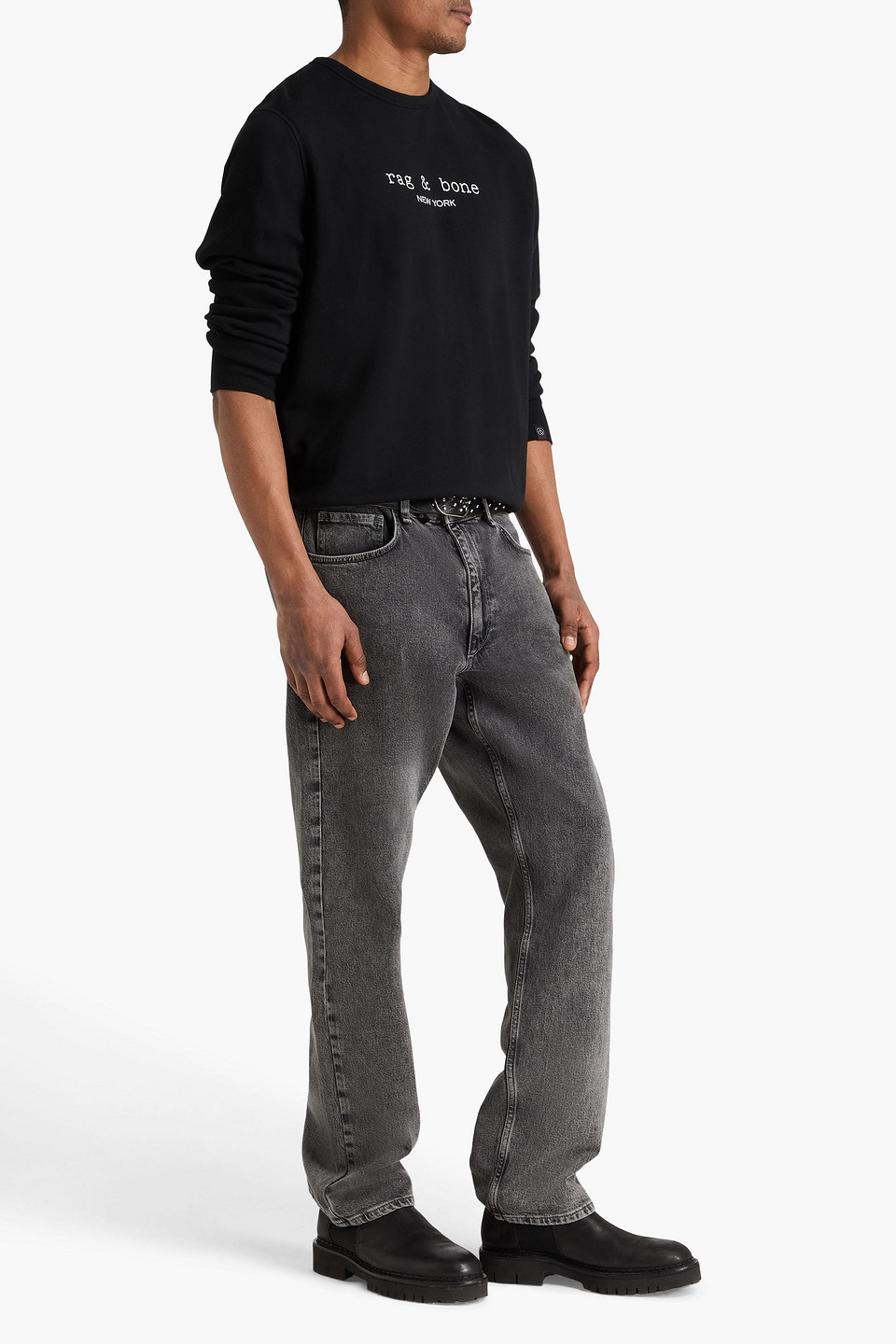  Rag & Bone - Rb 4 Straight Denim Jeans - Gray - 28w/ 32l 