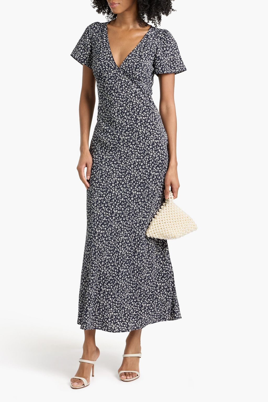 matteau silk dress Matteau Plunge Slip Dress - Black