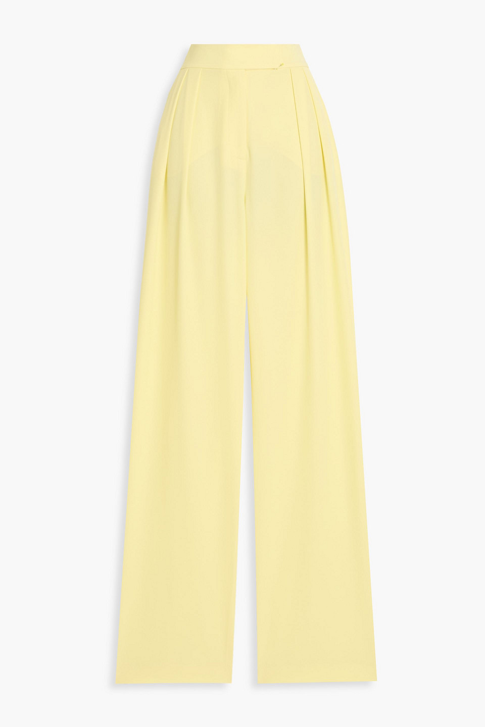 The Sei Pleated Crepe Wide-leg Pants In Yellow