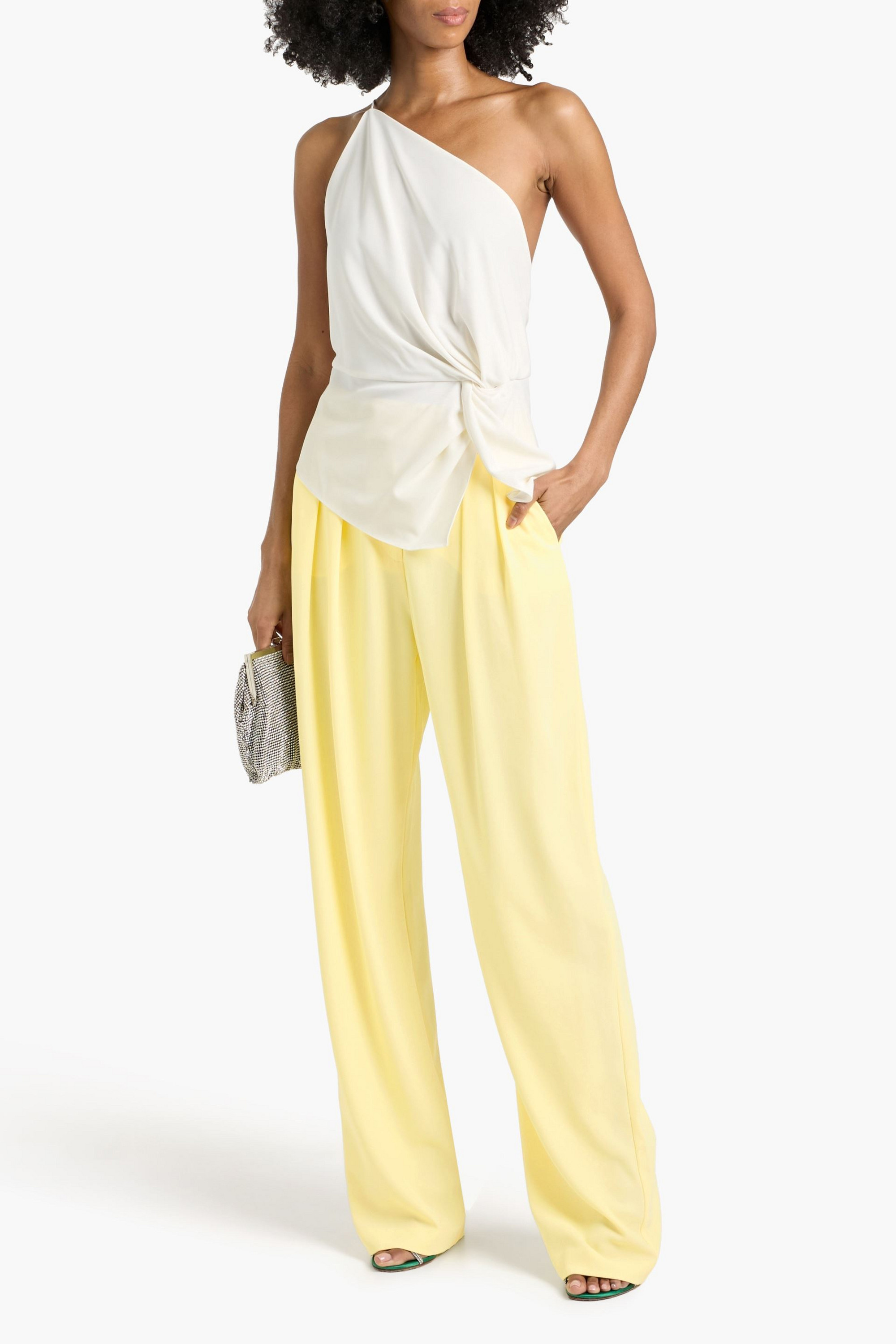 The Sei Pleated crepe wide-leg pants