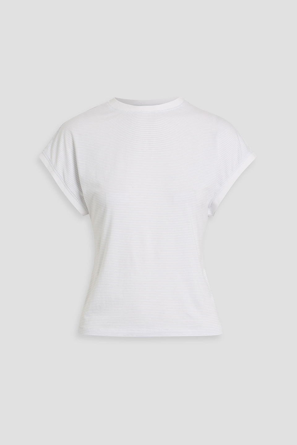 Frame The Muscle Tee Striped Cotton-jersey T-shirt In White