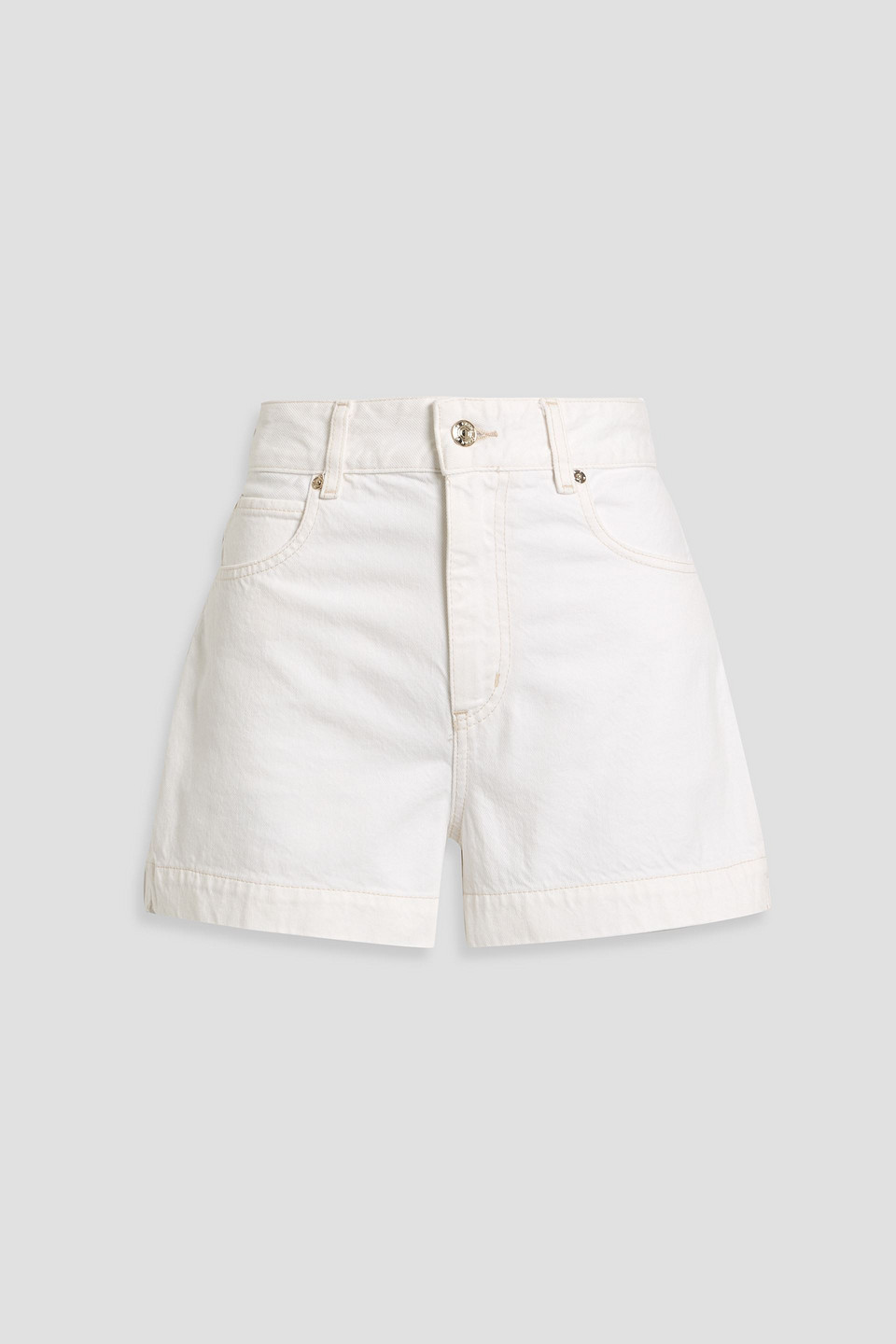 frame - the charm denim shorts - white - 32