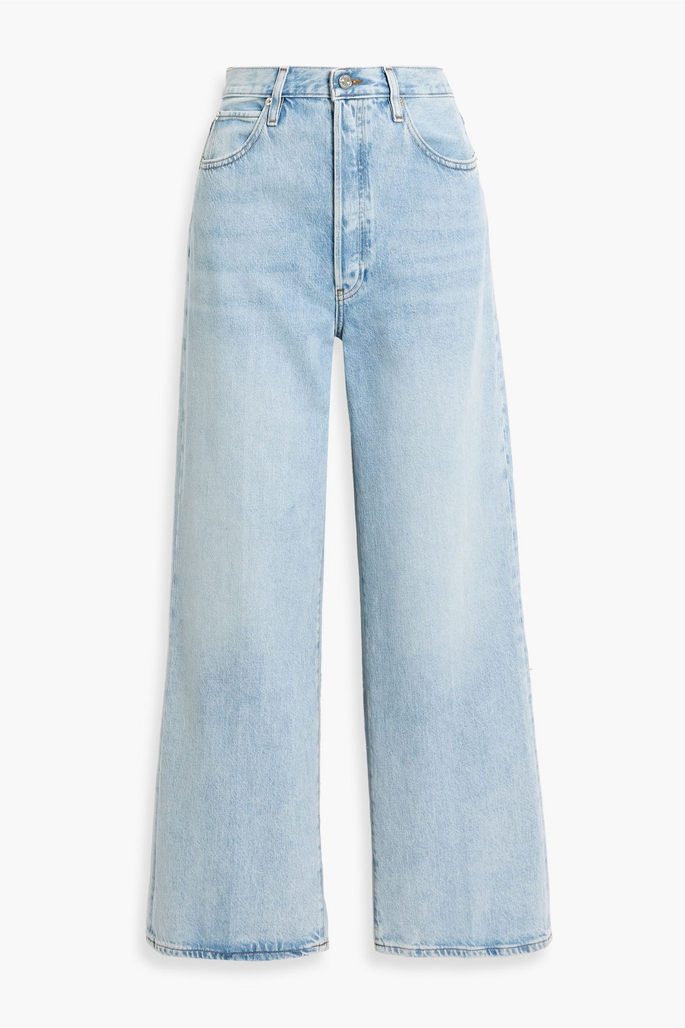 frame - le low baggy wide-leg jeans - blue - 31