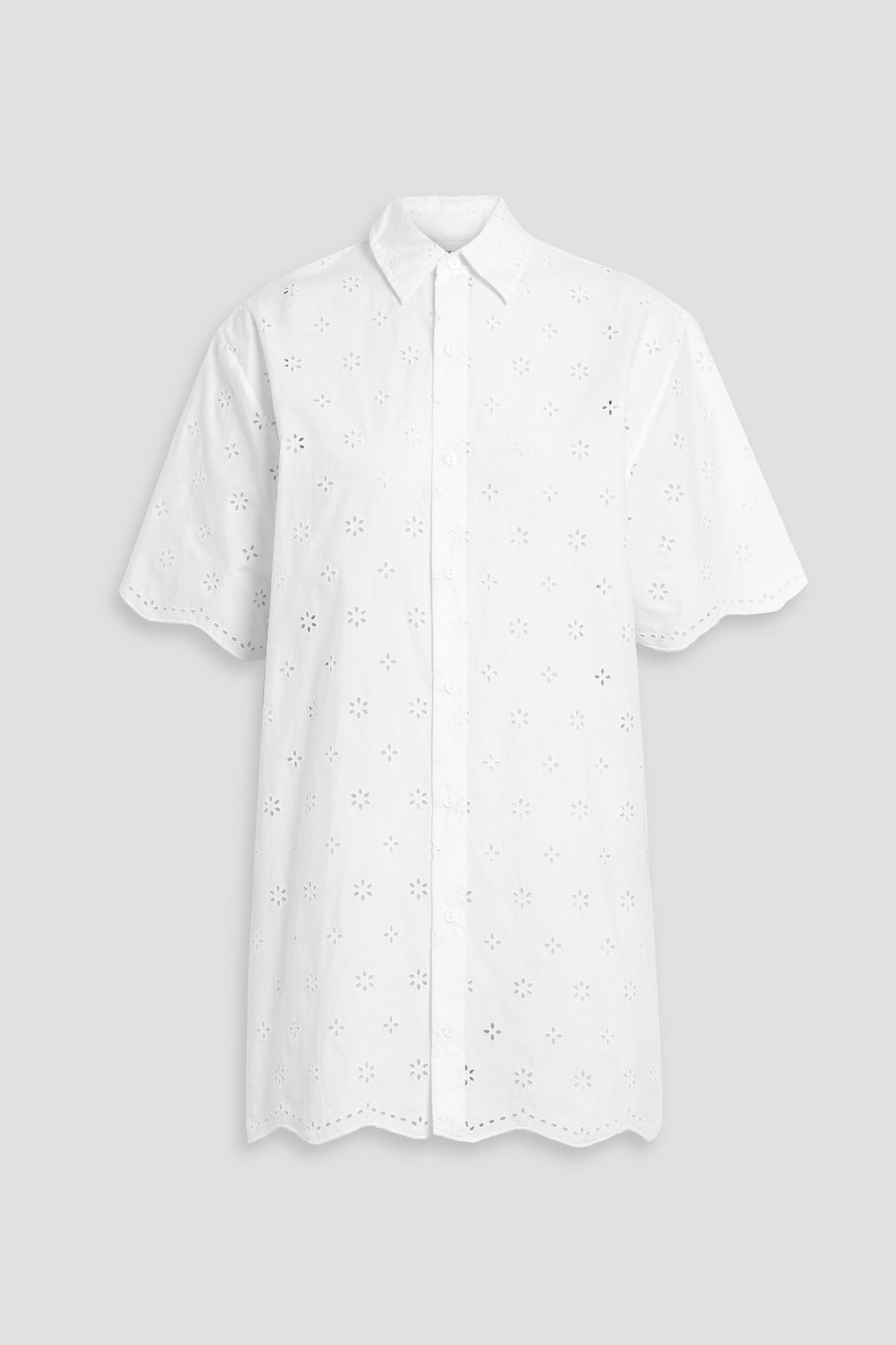 MATTEAU Broderie anglaise cotton mini shirt dress | THE OUTNET