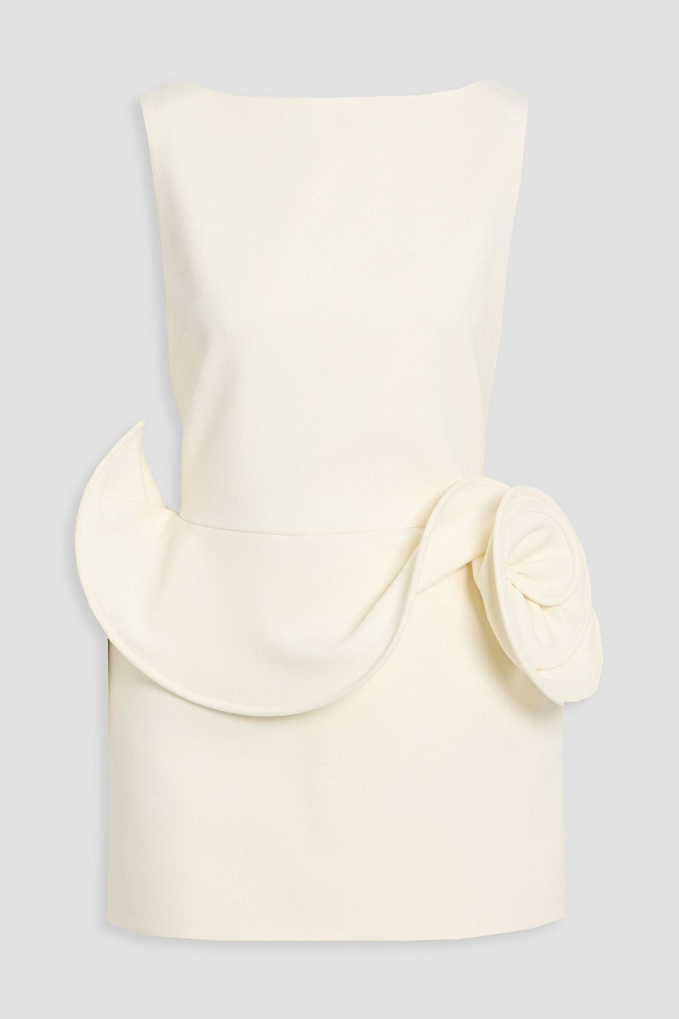 Magda Butrym Floral-appliquéd Crepe Mini Dress In White