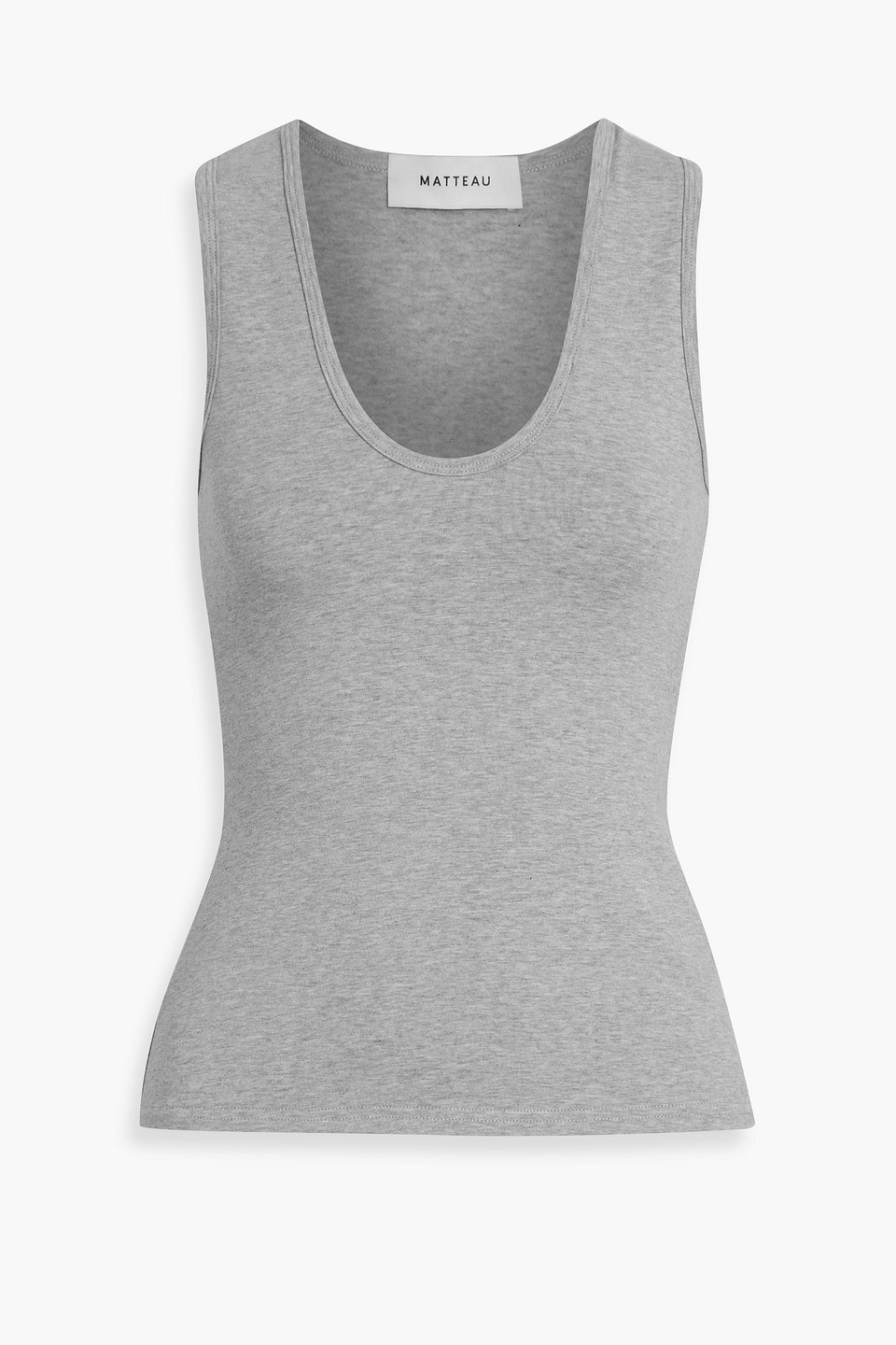 Matteau Stretch-cotton Jersey Tank In Gray