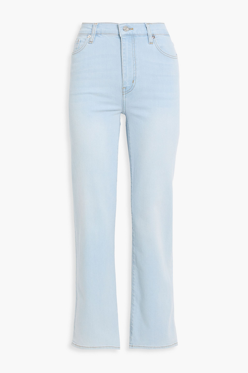 Frame Le Sleek Straight High-rise Straight-leg Jeans In Blue