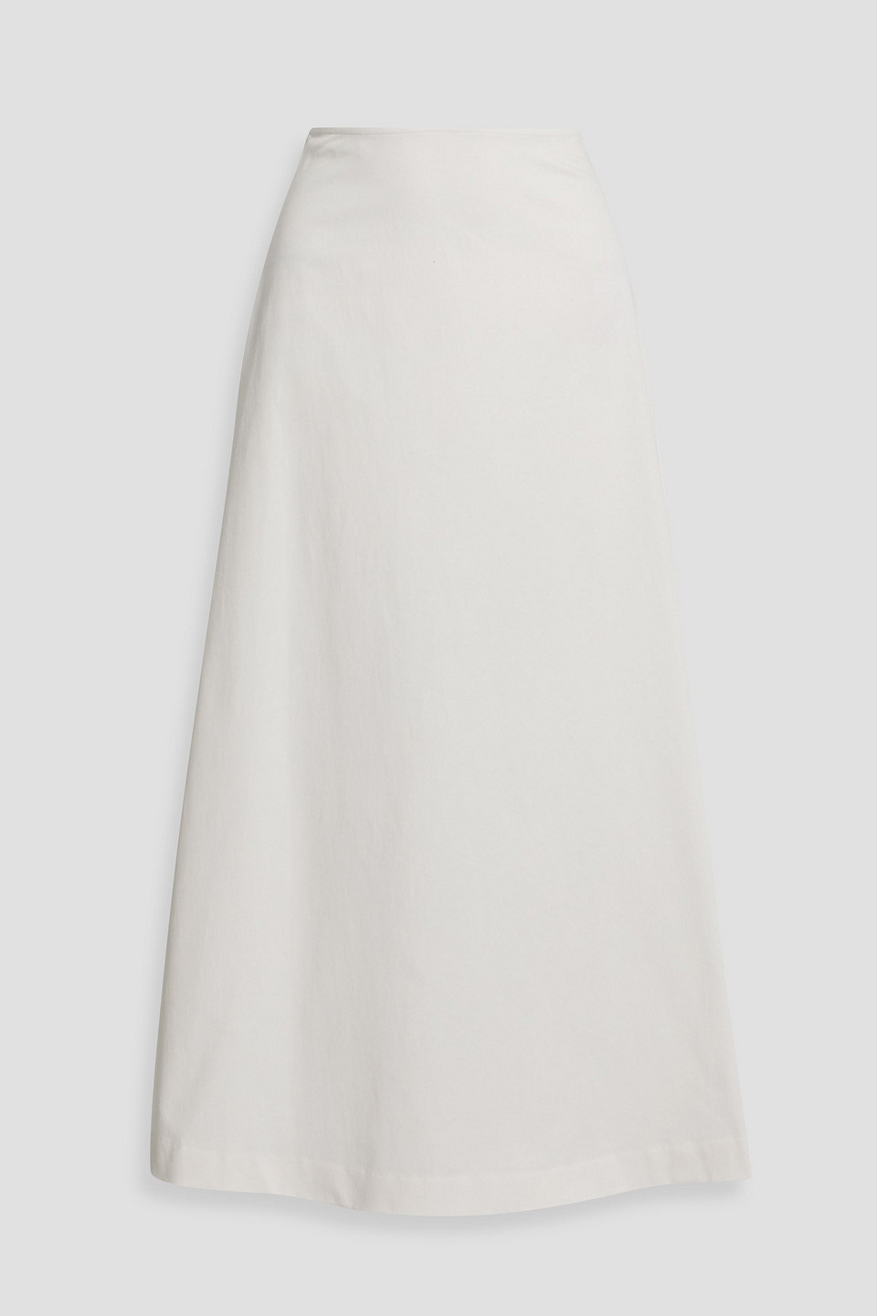 Matteau Cotton-blend Twill Midi Skirt In White