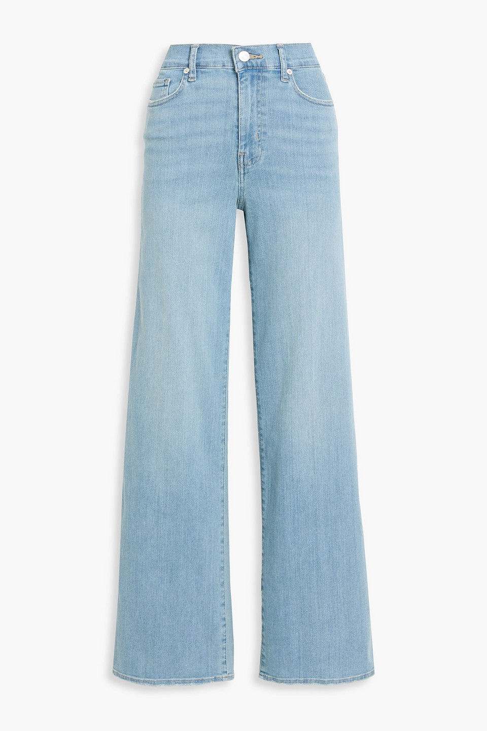 frame - le slim palazzo high-rise wide-leg jeans - blue - 24